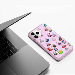 Чехол iPhone 11 Pro матовый BILLIE EILISH: Stickers, цвет: 3D-розовый — фото 2