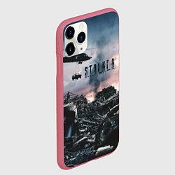 Чехол iPhone 11 Pro матовый S T A L K E R Чернобыль, цвет: 3D-малиновый — фото 2