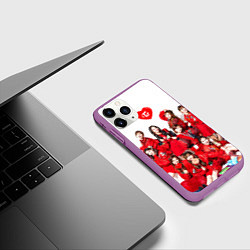 Чехол iPhone 11 Pro матовый TWICE, цвет: 3D-фиолетовый — фото 2
