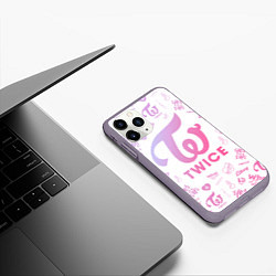Чехол iPhone 11 Pro матовый TWICE, цвет: 3D-серый — фото 2