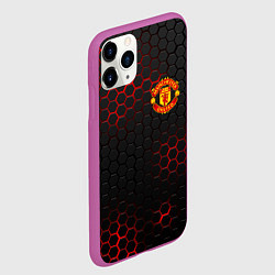 Чехол iPhone 11 Pro матовый Манчестер юнайтед: FCMU, цвет: 3D-фиолетовый — фото 2