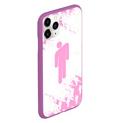 Чехол iPhone 11 Pro матовый Billie Eilish: Pink Style, цвет: 3D-фиолетовый — фото 2