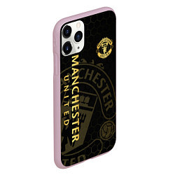 Чехол iPhone 11 Pro матовый Манчестер Юнайтед - team coat of arms, цвет: 3D-розовый — фото 2