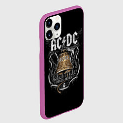 Чехол iPhone 11 Pro матовый ACDC - hells bells, цвет: 3D-фиолетовый — фото 2
