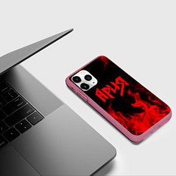 Чехол iPhone 11 Pro матовый АРИЯ, цвет: 3D-малиновый — фото 2