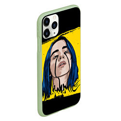 Чехол iPhone 11 Pro матовый Billie Eilish, цвет: 3D-салатовый — фото 2