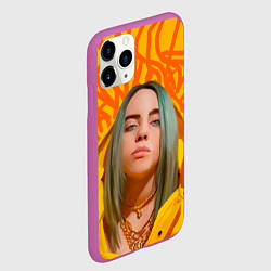 Чехол iPhone 11 Pro матовый Billie Eilish, цвет: 3D-фиолетовый — фото 2