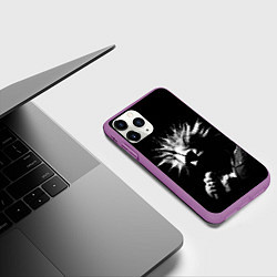 Чехол iPhone 11 Pro матовый Король и Шут Анархия спина, цвет: 3D-фиолетовый — фото 2