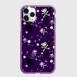 Чехол iPhone 11 Pro матовый Эмо 2007 фиолетовый фон, цвет: 3D-фиолетовый