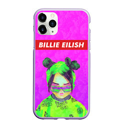 Чехол iPhone 11 Pro матовый Billie Eilish, цвет: 3D-светло-сиреневый