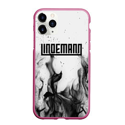 Чехол iPhone 11 Pro матовый LINDEMANN: Black Fire, цвет: 3D-малиновый
