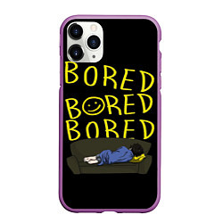 Чехол iPhone 11 Pro матовый Boreb, цвет: 3D-фиолетовый