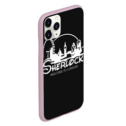 Чехол iPhone 11 Pro матовый Sherlock, цвет: 3D-розовый — фото 2