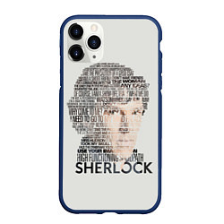 Чехол iPhone 11 Pro матовый Sherlock, цвет: 3D-тёмно-синий
