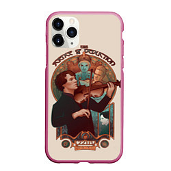 Чехол iPhone 11 Pro матовый Sherlock, цвет: 3D-малиновый