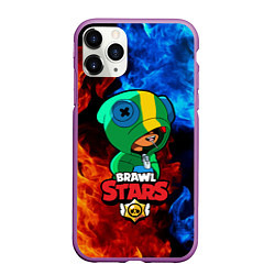 Чехол iPhone 11 Pro матовый Brawl Stars LEON