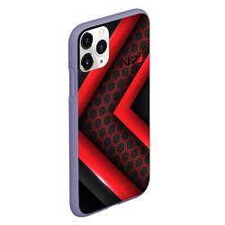 Чехол iPhone 11 Pro матовый Mass Effect N7, цвет: 3D-серый — фото 2