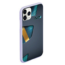 Чехол iPhone 11 Pro матовый Mass Effect N7, цвет: 3D-светло-сиреневый — фото 2