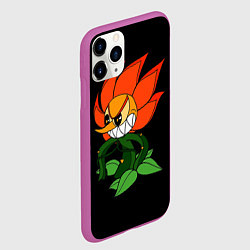 Чехол iPhone 11 Pro матовый Cuphead - Кэгни Гвоздика, цвет: 3D-фиолетовый — фото 2