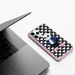 Чехол iPhone 11 Pro матовый UNDERTALE, цвет: 3D-розовый — фото 2