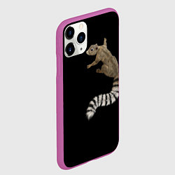 Чехол iPhone 11 Pro матовый И мой зверёк со мною, цвет: 3D-фиолетовый — фото 2