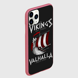 Чехол iPhone 11 Pro матовый Vikings Valhalla, цвет: 3D-малиновый — фото 2