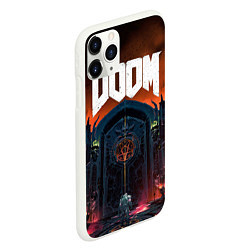 Чехол iPhone 11 Pro матовый DOOM - Hellgate, цвет: 3D-белый — фото 2