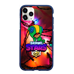 Чехол iPhone 11 Pro матовый BRAWL STARS НОВОГОДНИЙ, цвет: 3D-тёмно-синий