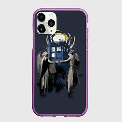 Чехол iPhone 11 Pro матовый Doctor Who, цвет: 3D-фиолетовый