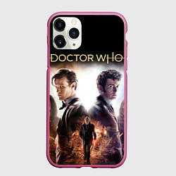Чехол iPhone 11 Pro матовый Доктор Кто, цвет: 3D-малиновый