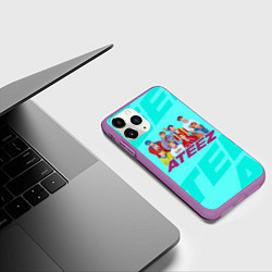 Чехол iPhone 11 Pro матовый Ateez, цвет: 3D-фиолетовый — фото 2