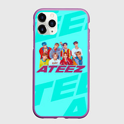 Чехол iPhone 11 Pro матовый Ateez, цвет: 3D-фиолетовый