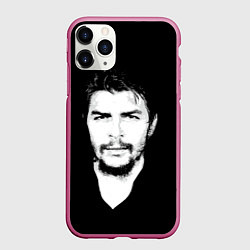 Чехол iPhone 11 Pro матовый Че Гевара, цвет: 3D-малиновый