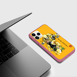 Чехол iPhone 11 Pro матовый JoJo Bizarre Adventure, цвет: 3D-малиновый — фото 2