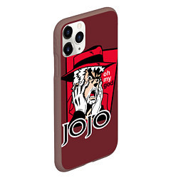 Чехол iPhone 11 Pro матовый Приключения ДжоДжо, цвет: 3D-коричневый — фото 2