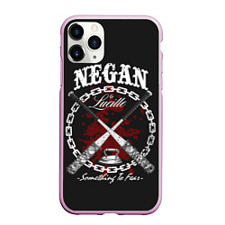 Чехол iPhone 11 Pro матовый The Walking Dead Negan, цвет: 3D-розовый