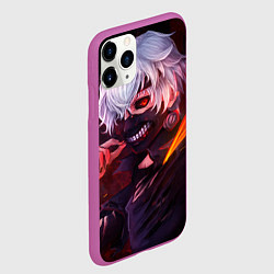 Чехол iPhone 11 Pro матовый Токийский Гуль, цвет: 3D-фиолетовый — фото 2