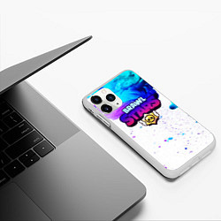 Чехол iPhone 11 Pro матовый BRAWL STARS, цвет: 3D-белый — фото 2