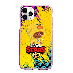 Чехол iPhone 11 Pro матовый BRAWL STARS SALLY LEON, цвет: 3D-розовый