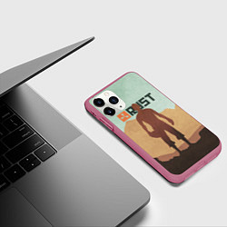 Чехол iPhone 11 Pro матовый Rust, цвет: 3D-малиновый — фото 2