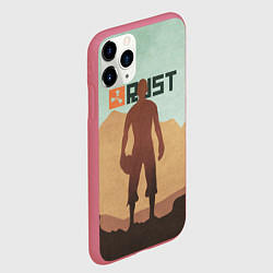 Чехол iPhone 11 Pro матовый Rust, цвет: 3D-малиновый — фото 2
