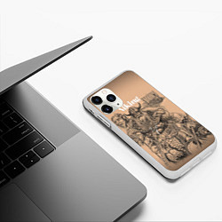 Чехол iPhone 11 Pro матовый Скандинавская мифология, цвет: 3D-белый — фото 2