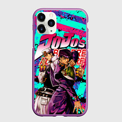 Чехол iPhone 11 Pro матовый Jojo, цвет: 3D-фиолетовый