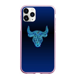 Чехол iPhone 11 Pro матовый Знаки Зодиака Телец, цвет: 3D-розовый