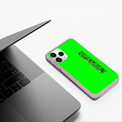 Чехол iPhone 11 Pro матовый Minecraft, цвет: 3D-розовый — фото 2
