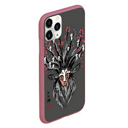 Чехол iPhone 11 Pro матовый Princess Mononoke, цвет: 3D-малиновый — фото 2