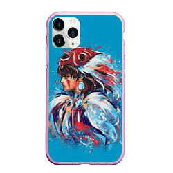 Чехол iPhone 11 Pro матовый Принцесса Мононоке, цвет: 3D-розовый