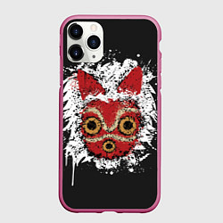 Чехол iPhone 11 Pro матовый Princess Mononoke, цвет: 3D-малиновый