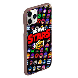 Чехол iPhone 11 Pro матовый BRAWL STARS, цвет: 3D-коричневый — фото 2
