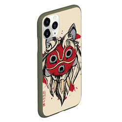 Чехол iPhone 11 Pro матовый Princess Mononoke, цвет: 3D-темно-зеленый — фото 2